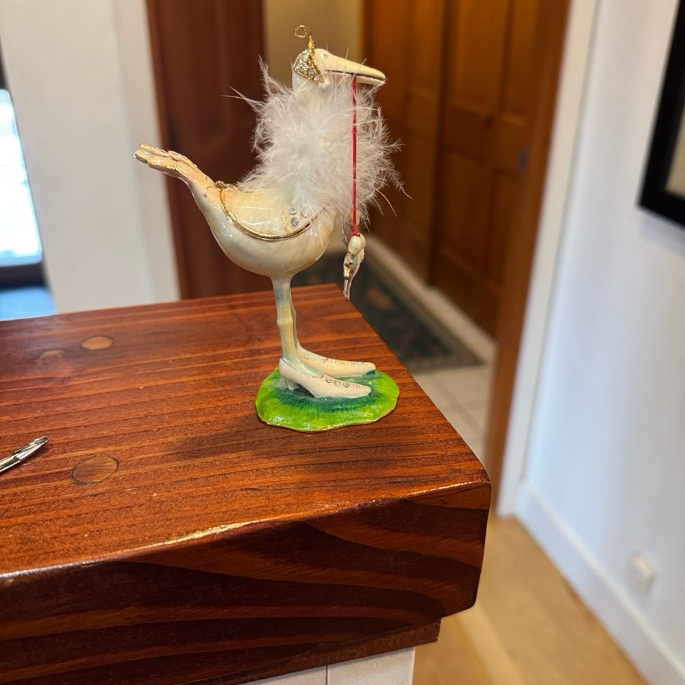Patience Brewster Krinkles Stork with hinged jewel boxy - Picture 4 of 6